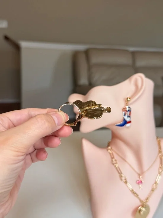 Gold Floral Statement Ring - Picture 12 of 14